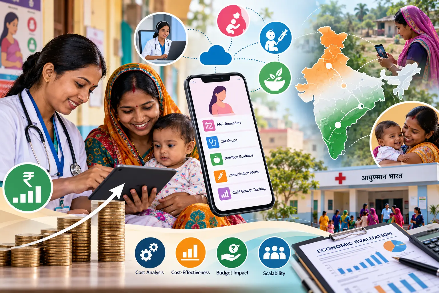 Economic Evaluation of Digital Health Interventions for Maternal and Child Health in India